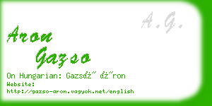 aron gazso business card